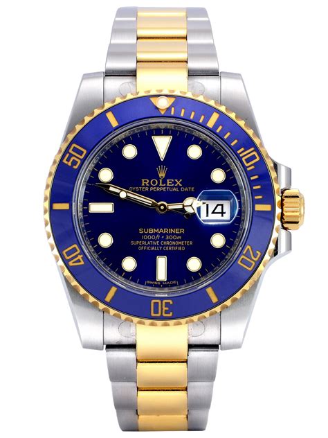 rolex submariner bi metal blue